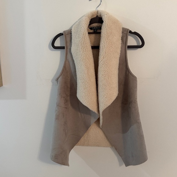 Ralph Lauren Jackets & Blazers - Ralph Lauren Cream Shearling Vest